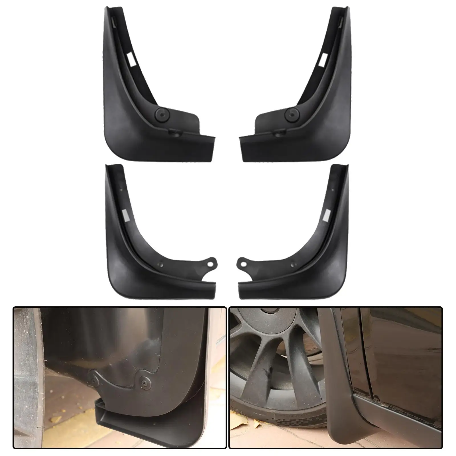 4Pcs Car Wheel  Flaps Guards for  No Drilling Required