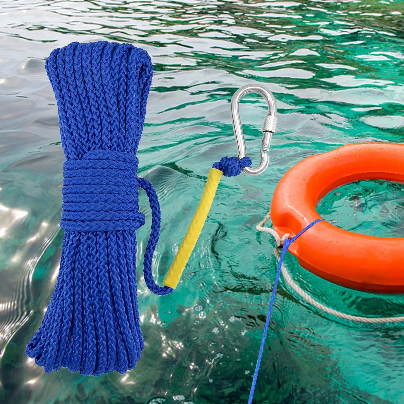Fishing Nylon Rope with Spring Hook for Magnet Fishing Tent Rope Indoor
