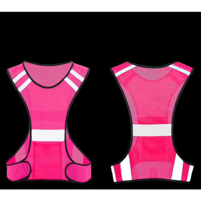 thumbnail interactive-video image 1 of BIYINGEE Women's Reflective Cycling Vest - Pink Green XXL Size Moisture Wicking Bike Vest 1 of 14