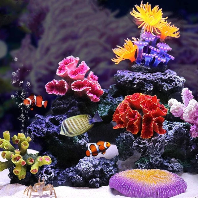 Aquário ornamentos de coral peixes diy para decoração de tanque