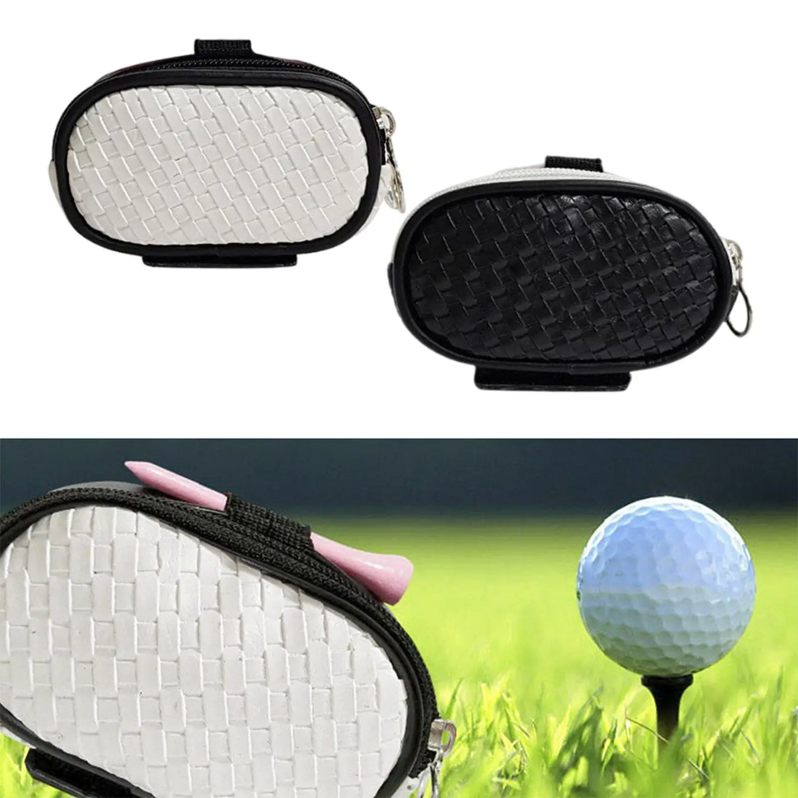 2pcs Small Golf Ball Bag  Case Outdoor Training Supplies for Men/Women