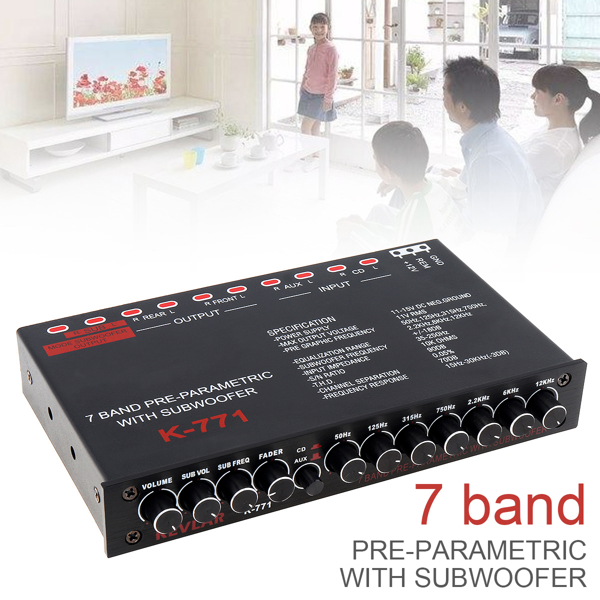 Title 1, Car EQ Equalizer 7 Bands Pre-Parametric With Su...