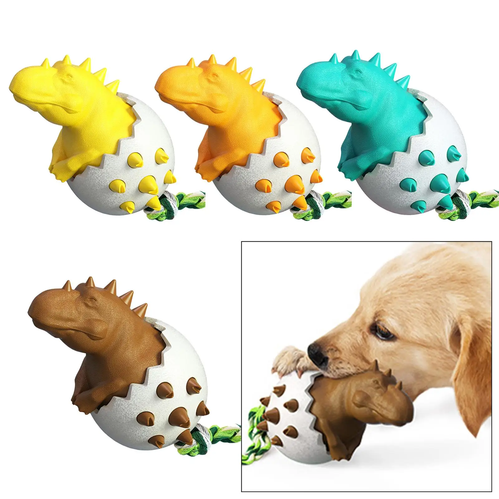 Durable Dog Chew Toys Bite Resistant Interactive Toys Dinosaur Pet Teething Toys Dog toy for Small Medium Large Dogs Dogs Puppy