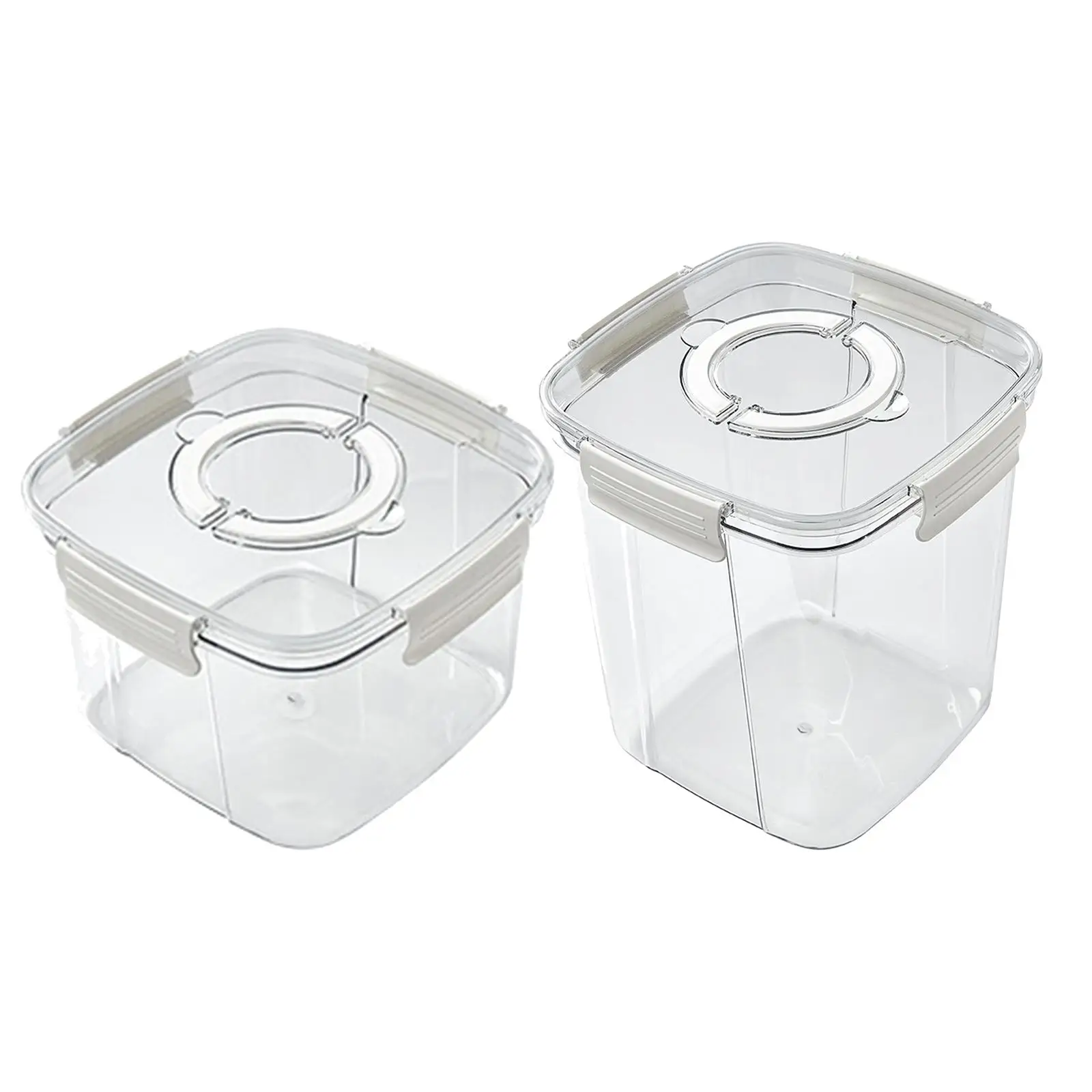 Food Holder Bin Measuring Cup Cereal Container Sealed Multipurpose Rice Storage Bin for Kitchen Cupboard Cabinet Snacks Beans