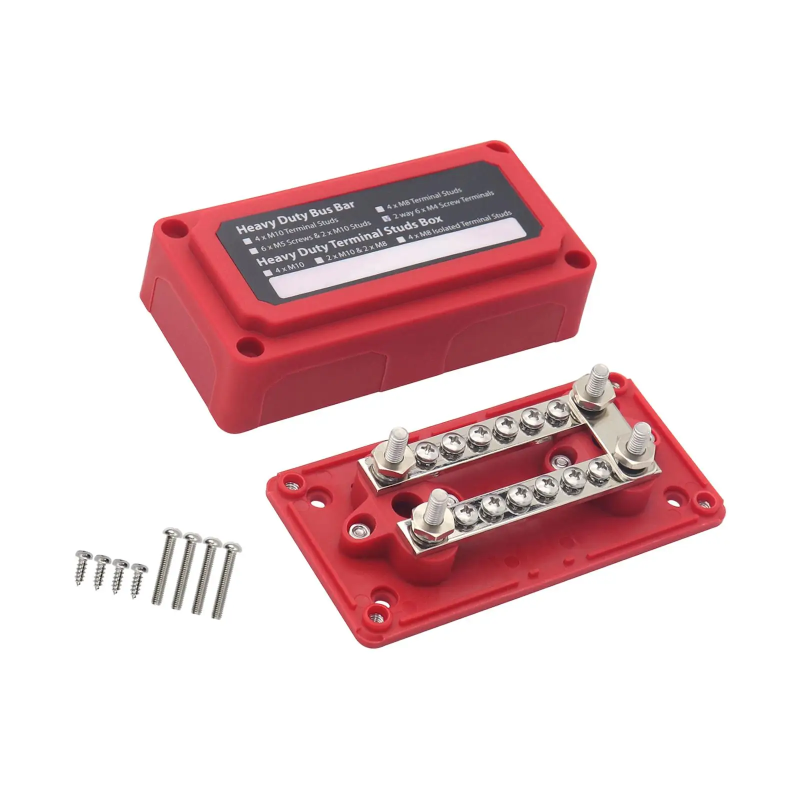 Bus Bar 48V Keeping Wires Neatly Organized with Cover Power Distribution Terminal Block for Yacht Trailer Vehicles RV Truck