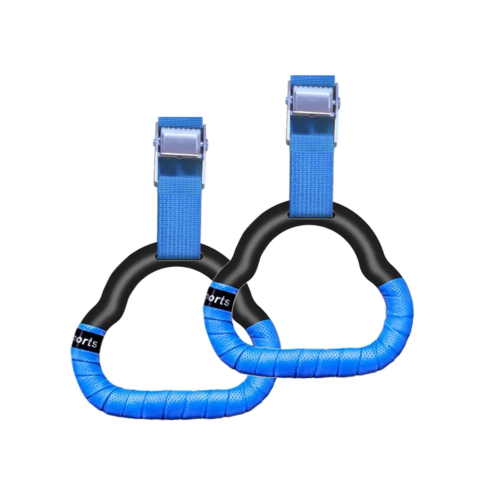 Gymnastics Rings Non Slip Children Adjustable Straps Buckles Gym Ring Exercise Rings Strength Training for Workout Home Gym
