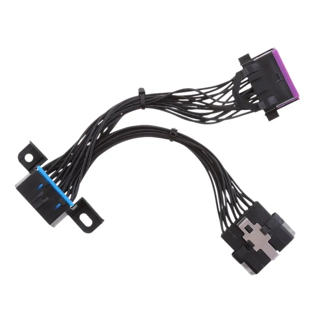 OBD-II OBD2 16 Pin Male Extension Cable Male to 2 Female Splitter Extension Y