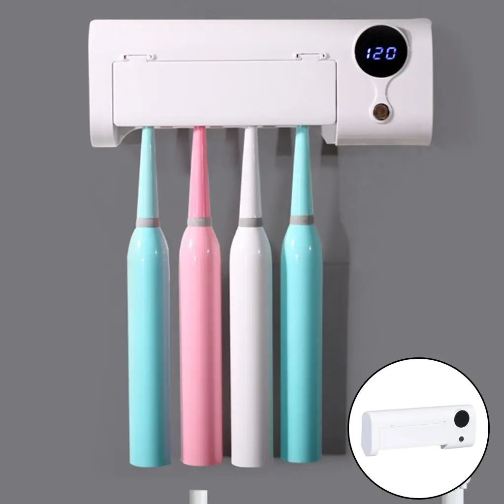Toothbrush 4 Toothbrush Slots Toothpaste Organizer Toothbrush Holder for Bathroom All Toothbrushes