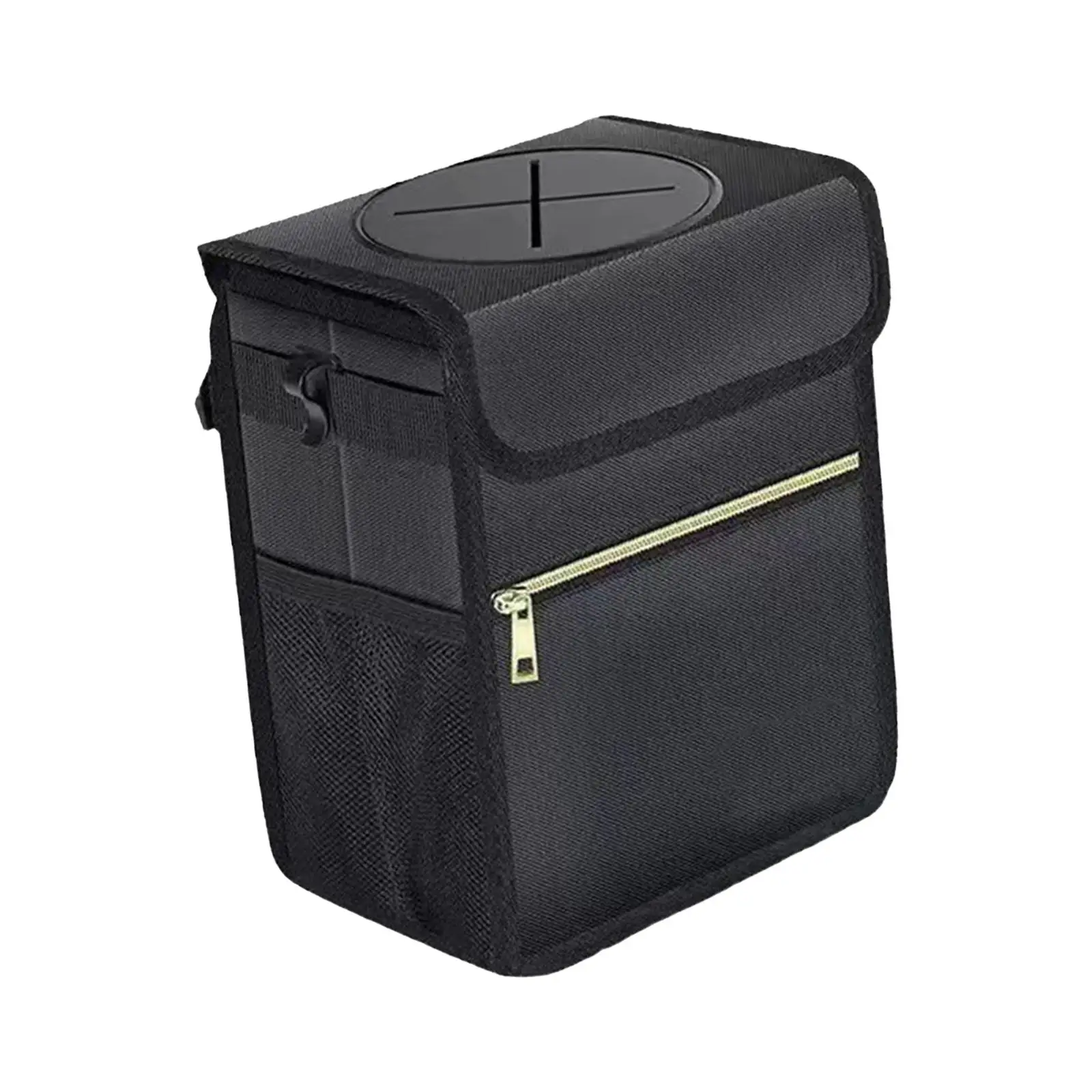 Car Trash Can with Lid Folding Storage Pocket Practical Car Travel Accessories Multifunctional Scratch Resistant Leakproof