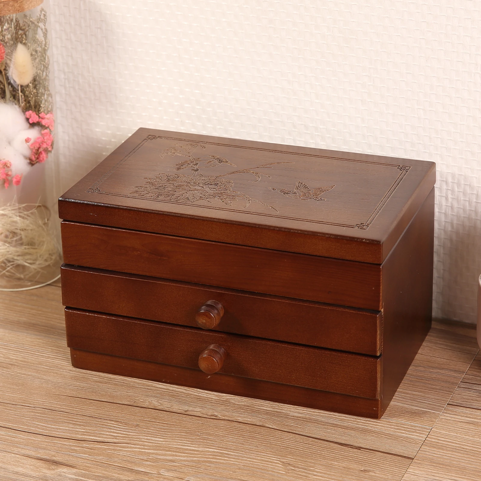 Wooden Jewelry Storage Box Watch Collection Organizer  for Women Gift