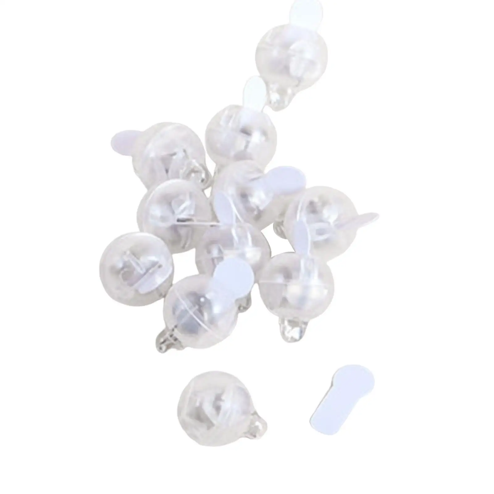 11x Ball Lamp Replacement Round Mini Small White LED Balls Light for Outdoor Birthday Party Balloon Headwear Decorations
