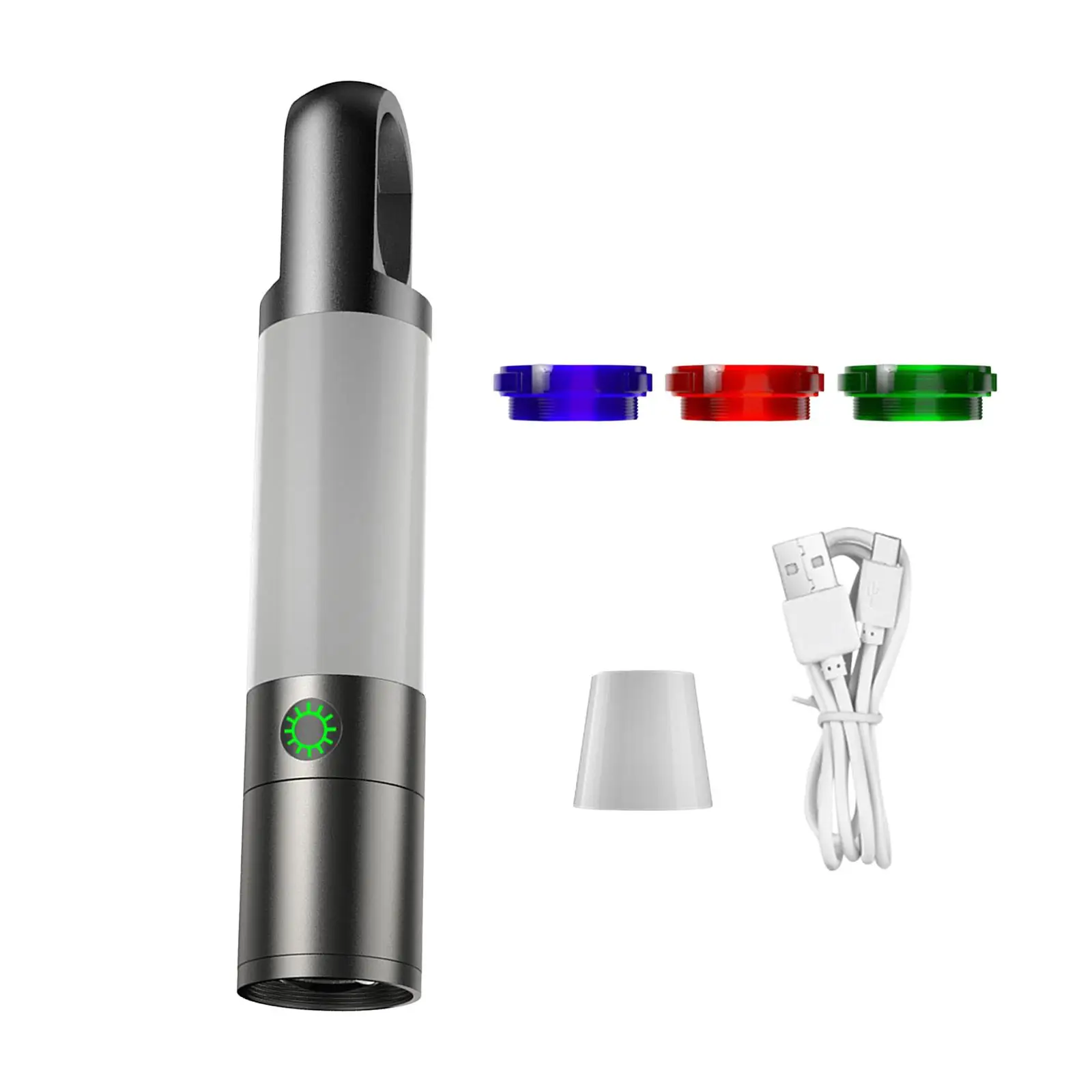 Zoomable Flashlight 8 Lights Modes Camp Lamp for Fishing Climbing Walking
