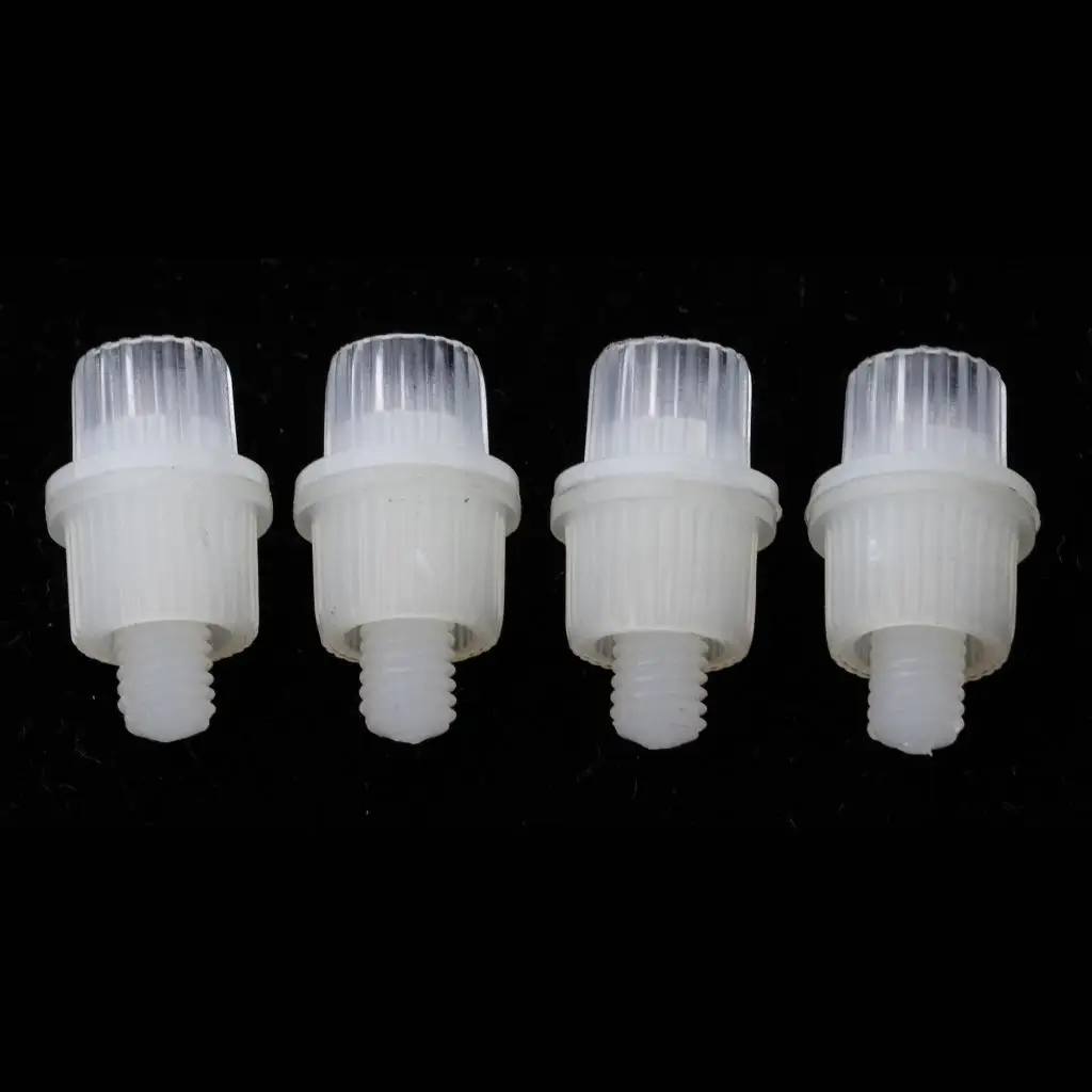 4Pcs White Nylon License Plate Frame Fasteners Bolts for Motorcycle
