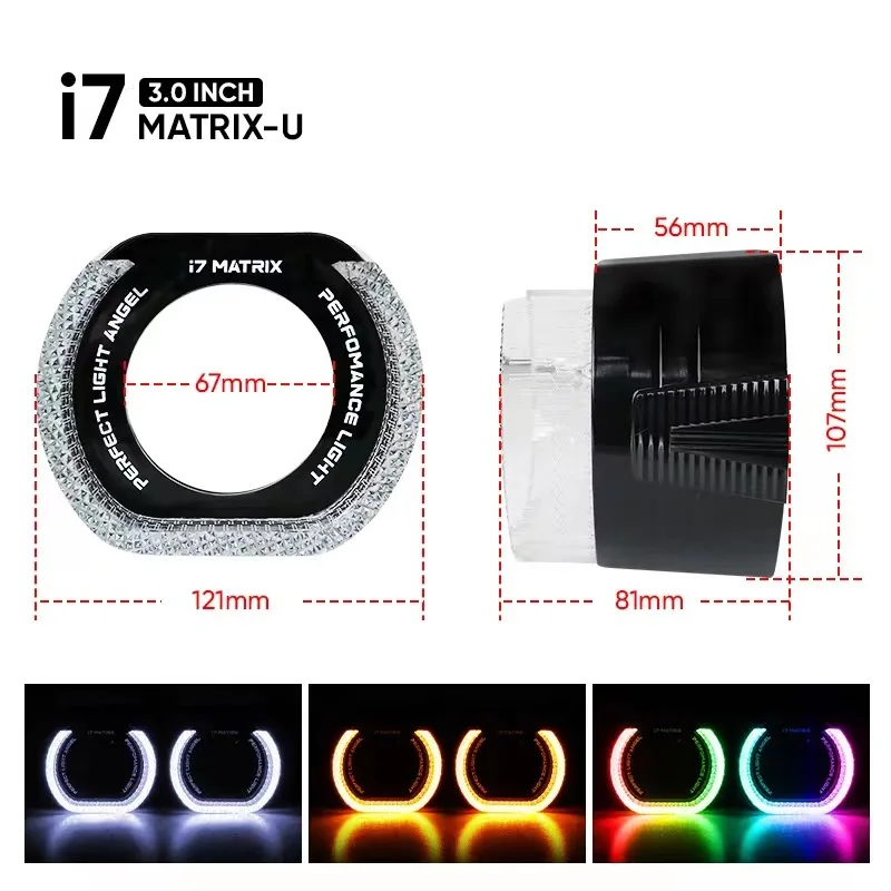 Detalle del efecto de iluminación de la máscara de ojos de Ángel
