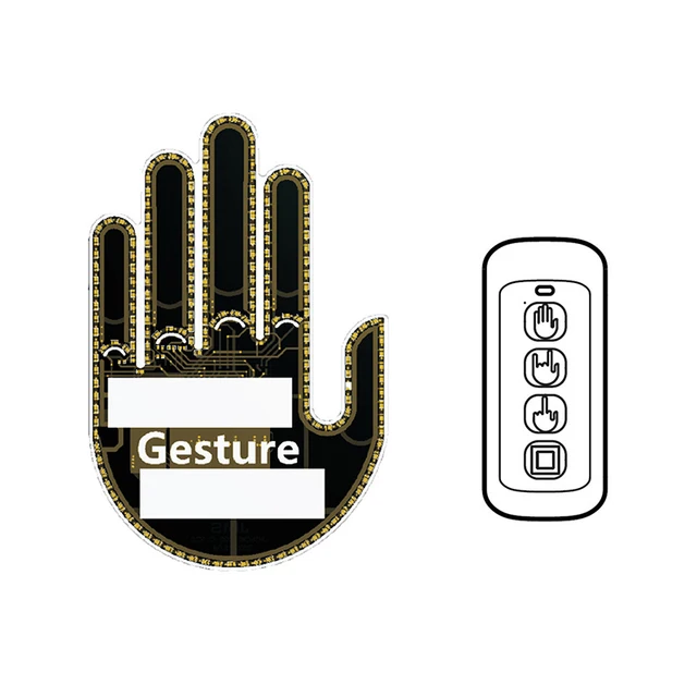Funny Finger Gesture Light With Remote, LED Finger Sign Light For