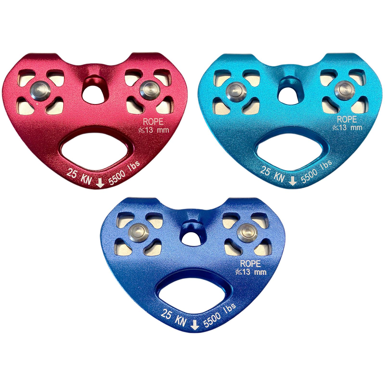 Double Pulley with Ball Bearing 25KN Trolley Pulley for Outdoor Sports Arborist Rock Climbing Caving Work Accessories