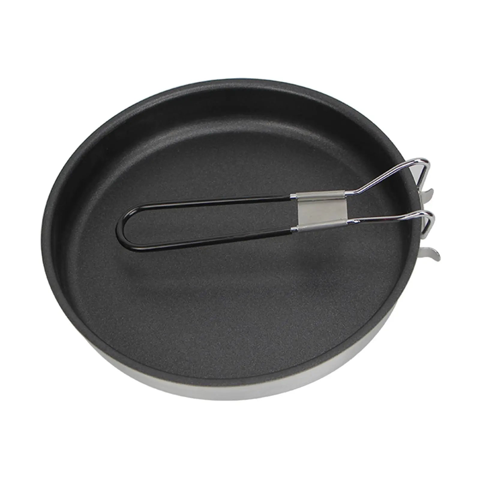 Portable Frying Pan Camping Cookware Folding Pot Lightweight Storage Folding Handle Cooker Equipment for Outdoor Fishing Picnic