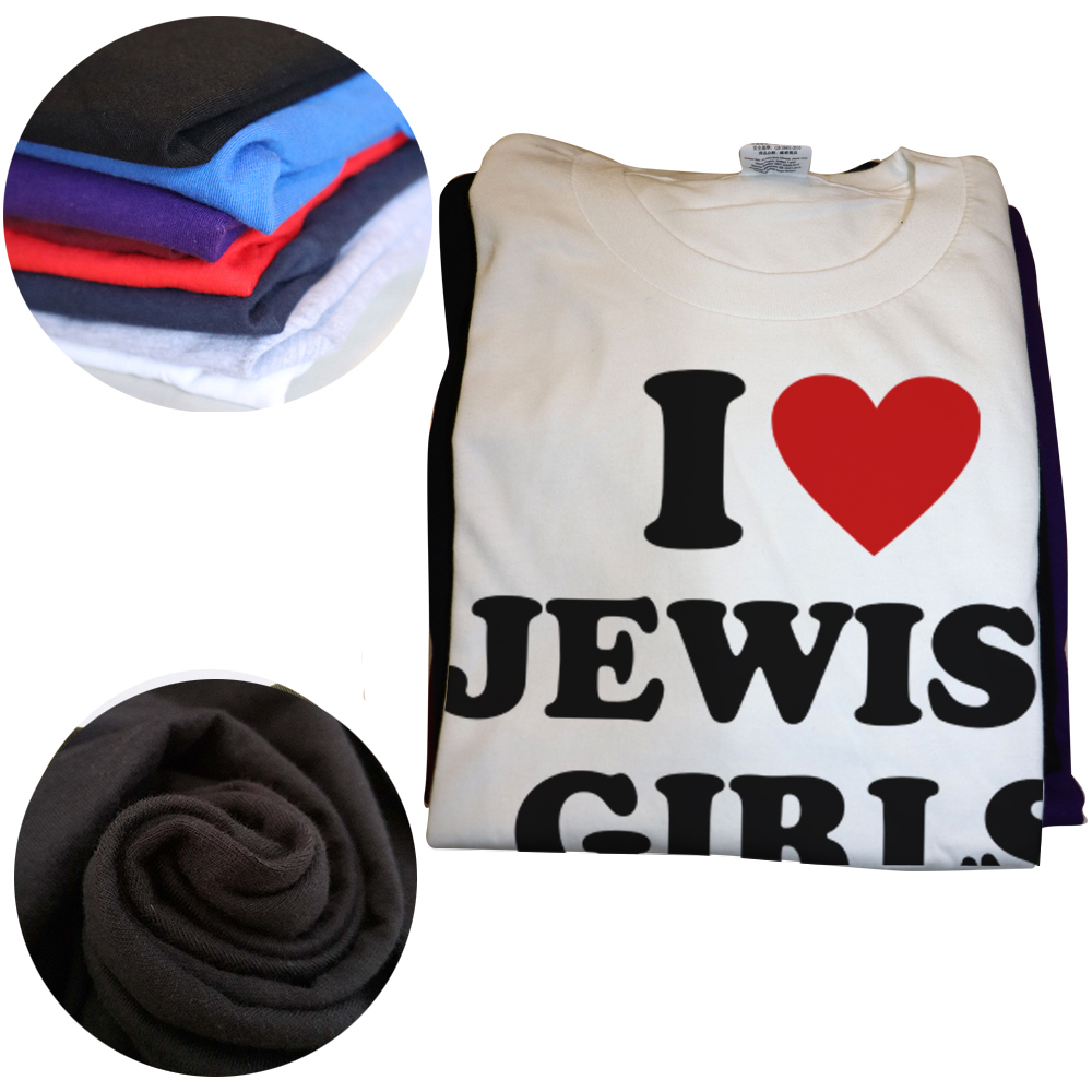 Lustig ich liebe jüdische Mädchen T-Shirts Sommer rotes Herz Grafik Baumwolle Streetwear Kurzarm Geburtstags geschenke T-Shirt Herren Kleidung – Detail 4
