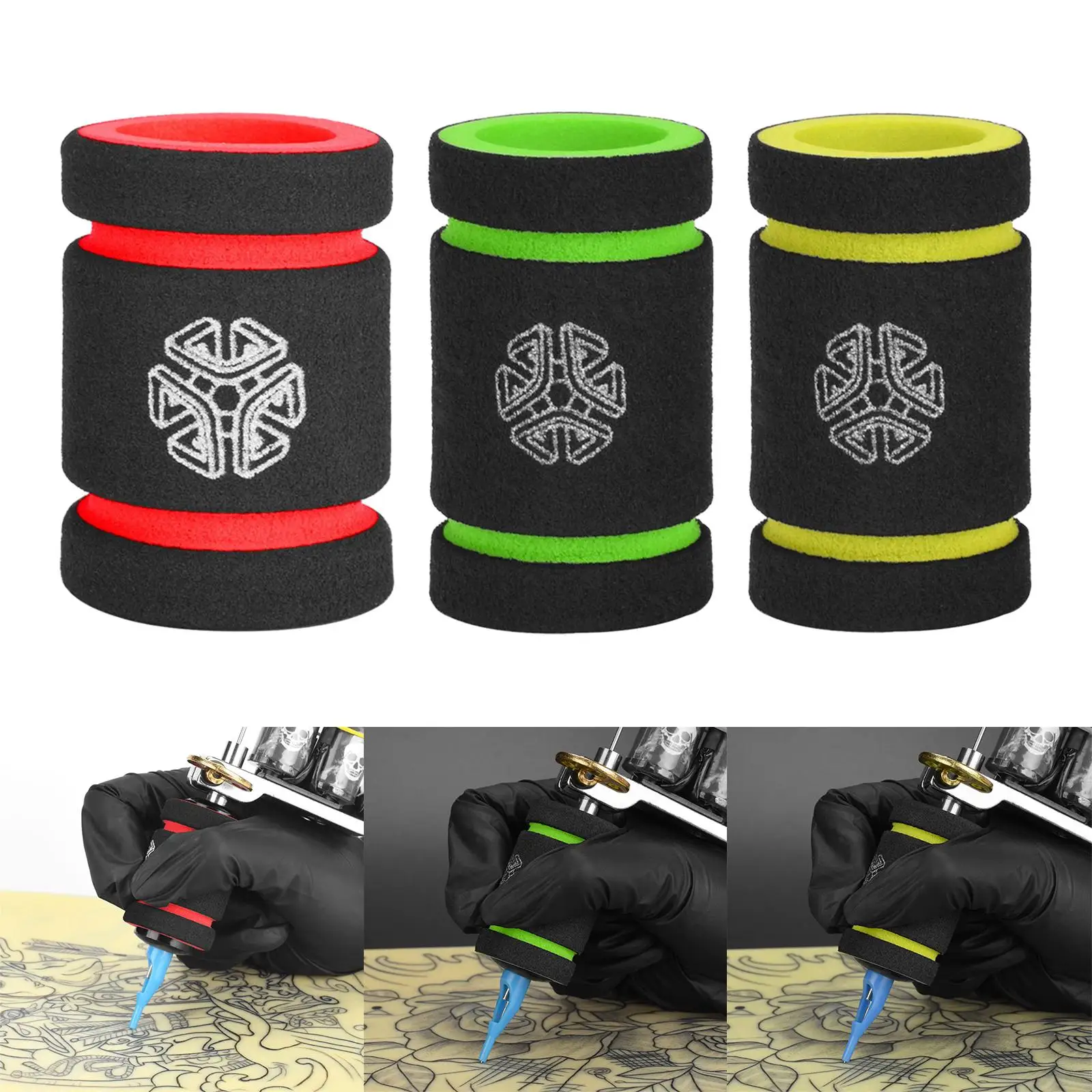 22mm Tattoo Grip Cover Non Slip Foam Tattoo Grip Handle Holder Cover for 1inch Tattoo Tube Grips Tattoo Pen Cover