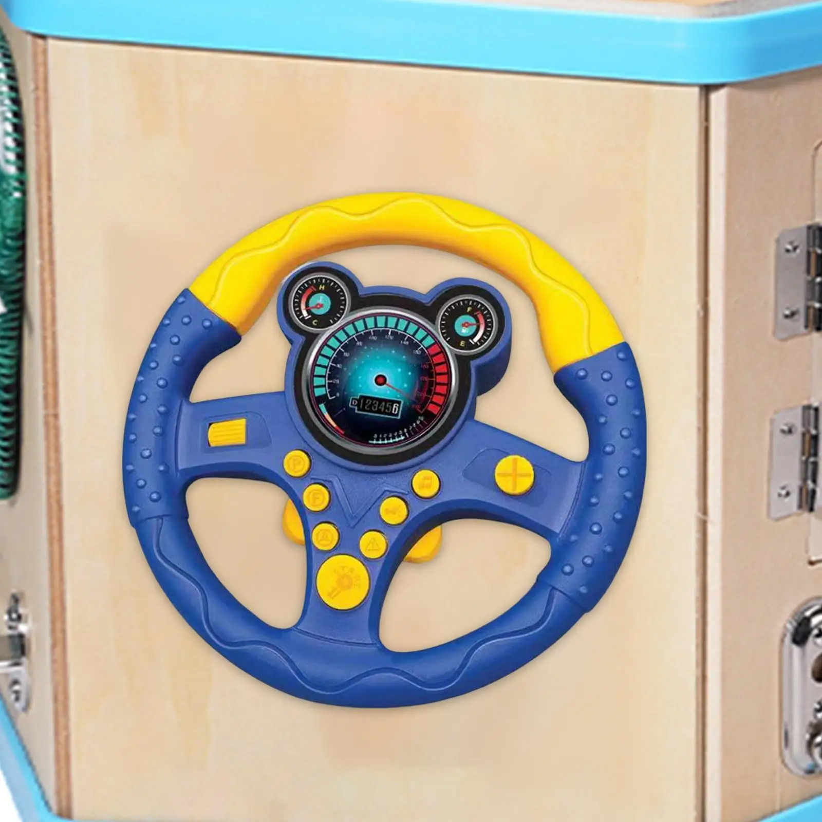 Simulation Steering Wheel Toy Musical Activity Toy Pretend Driving Toy for Park Treehouse Playground Garden Gifts