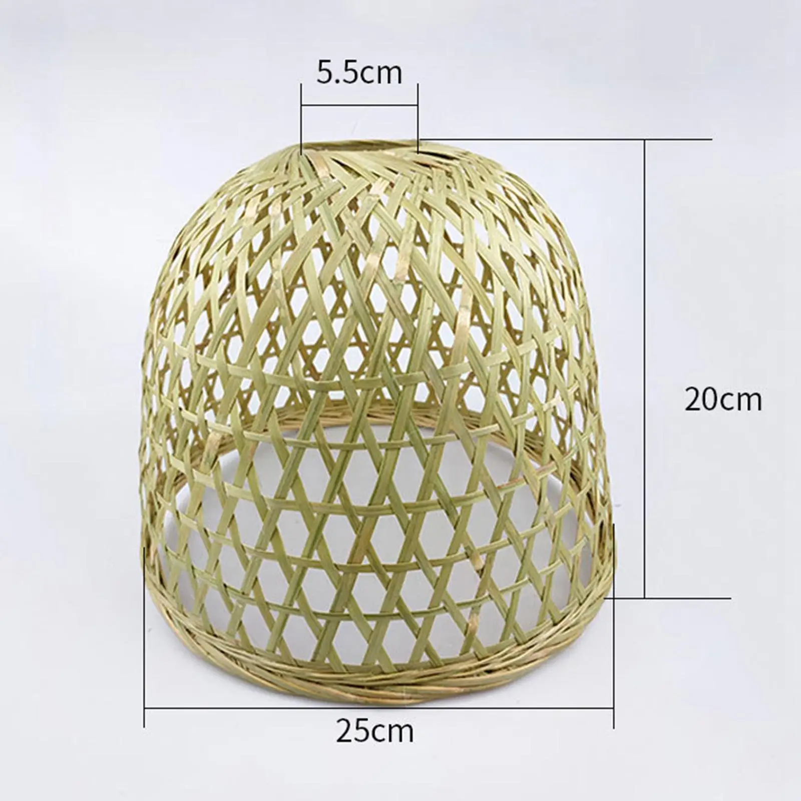 Bamboo Woven Hanging Chandelier Lampshade Handwoven Rustic Durable Domed Shape Easy Install for Restaurant Hotel Dining Room
