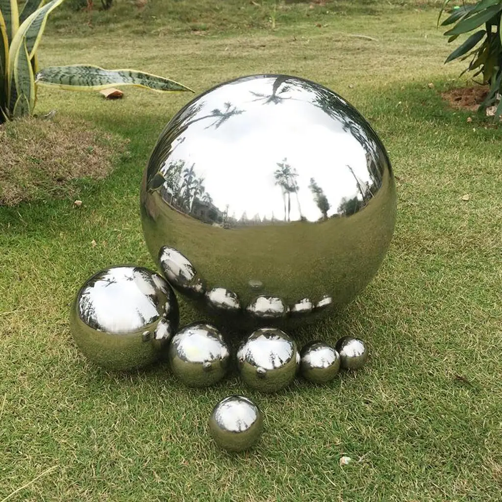 Decorative ball silver ball garden ball Christmas, made of stainless steel