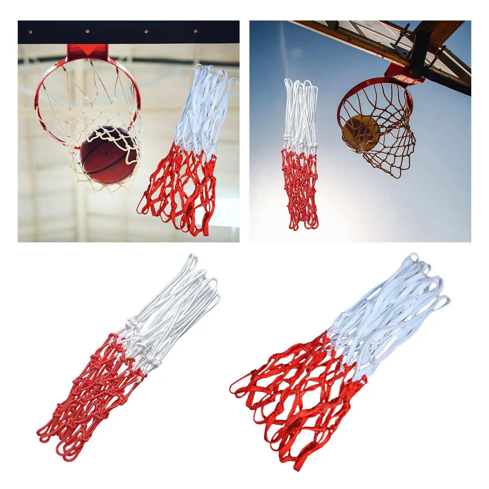Net Replacement Net Mesh Premium Basketball Net Basketball Rim for Basketball Supplies Youth Sports Basketball Hoop 12 Loops Rim