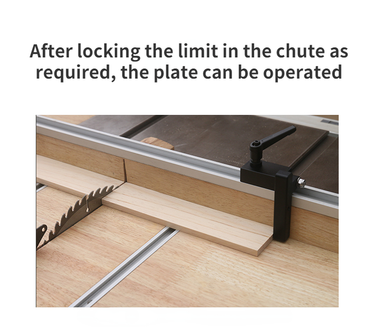 Aluminium T-Track Schiebebegrenzer Holzbearbeitung Router Tisch Schlitz Stopper Säge Tisch Zaun Schneiden Begrenzung Block – Detail 6