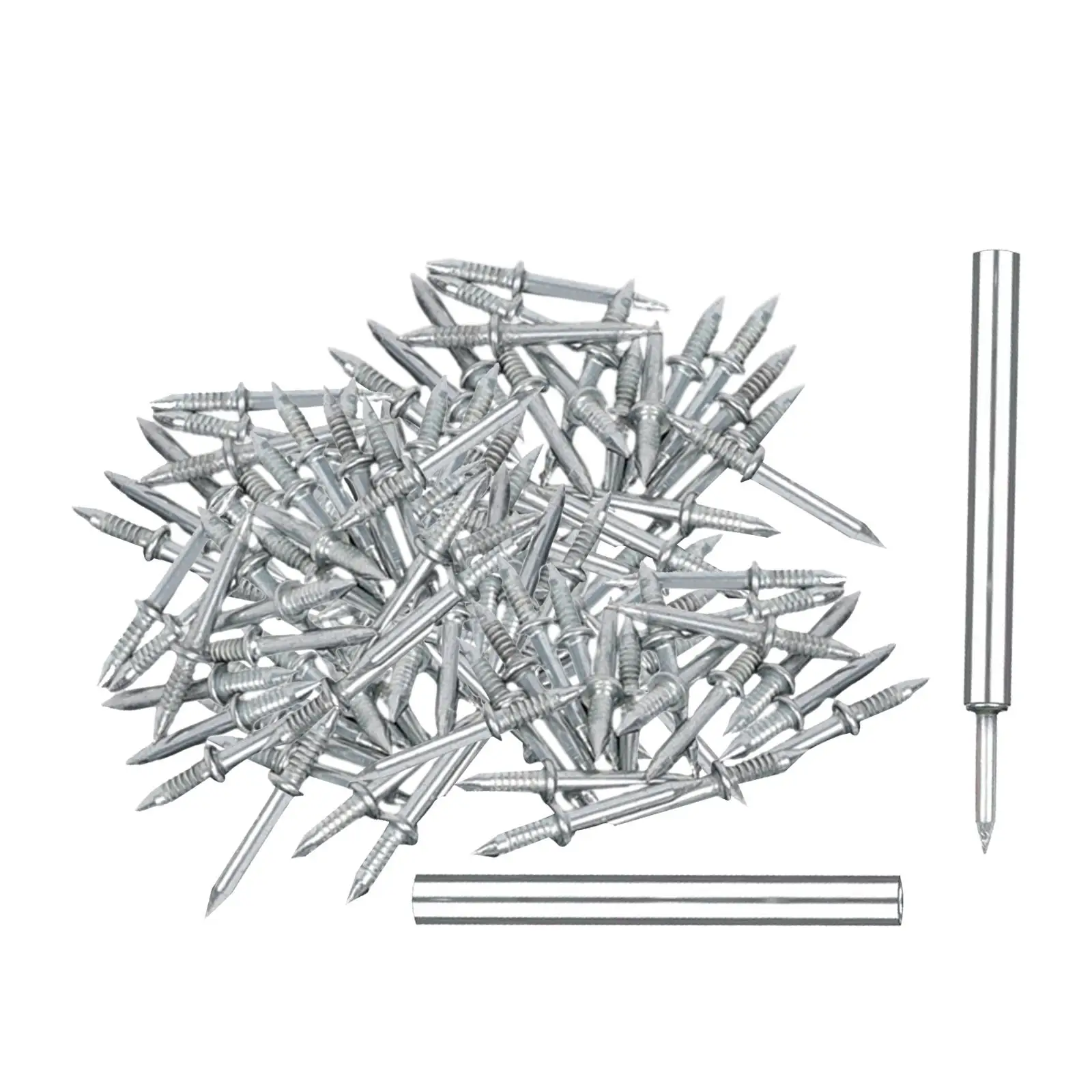 300 Pieces Double Headed Nails with Nail Specific Sleeve Tool Sofas Home Improvement Furniture Construction Chairs Seamless Nail