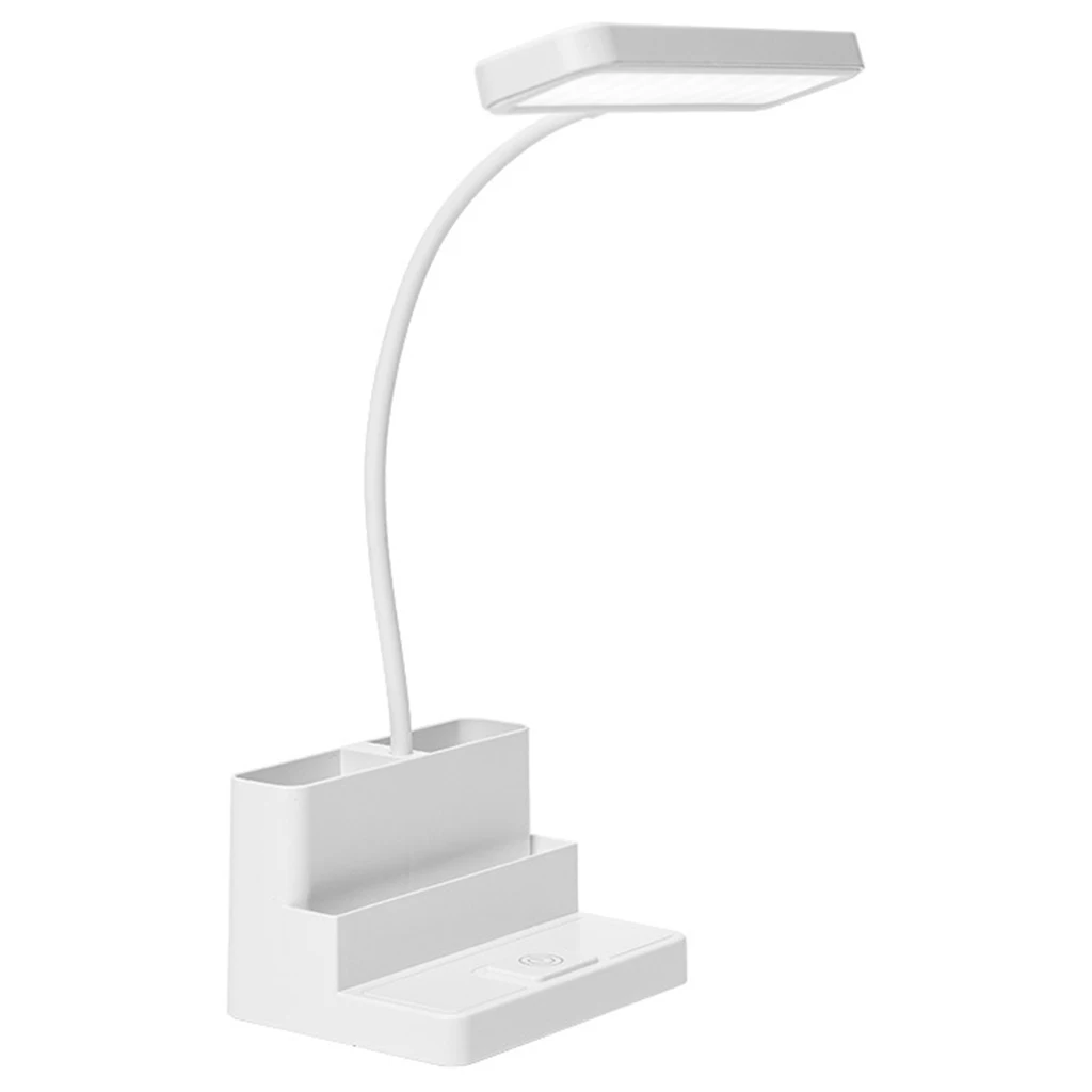 Dimmable Study Reading LED Desk Lamp with Pen Holder Table Light Nightlight