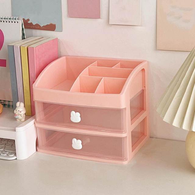 Multi Layers Rabbit Handle Storage Box, Cute Multifunctional