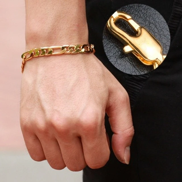 Vintage Fashion Figaro Chain Bracelet for Men Cuban Chain Gold
