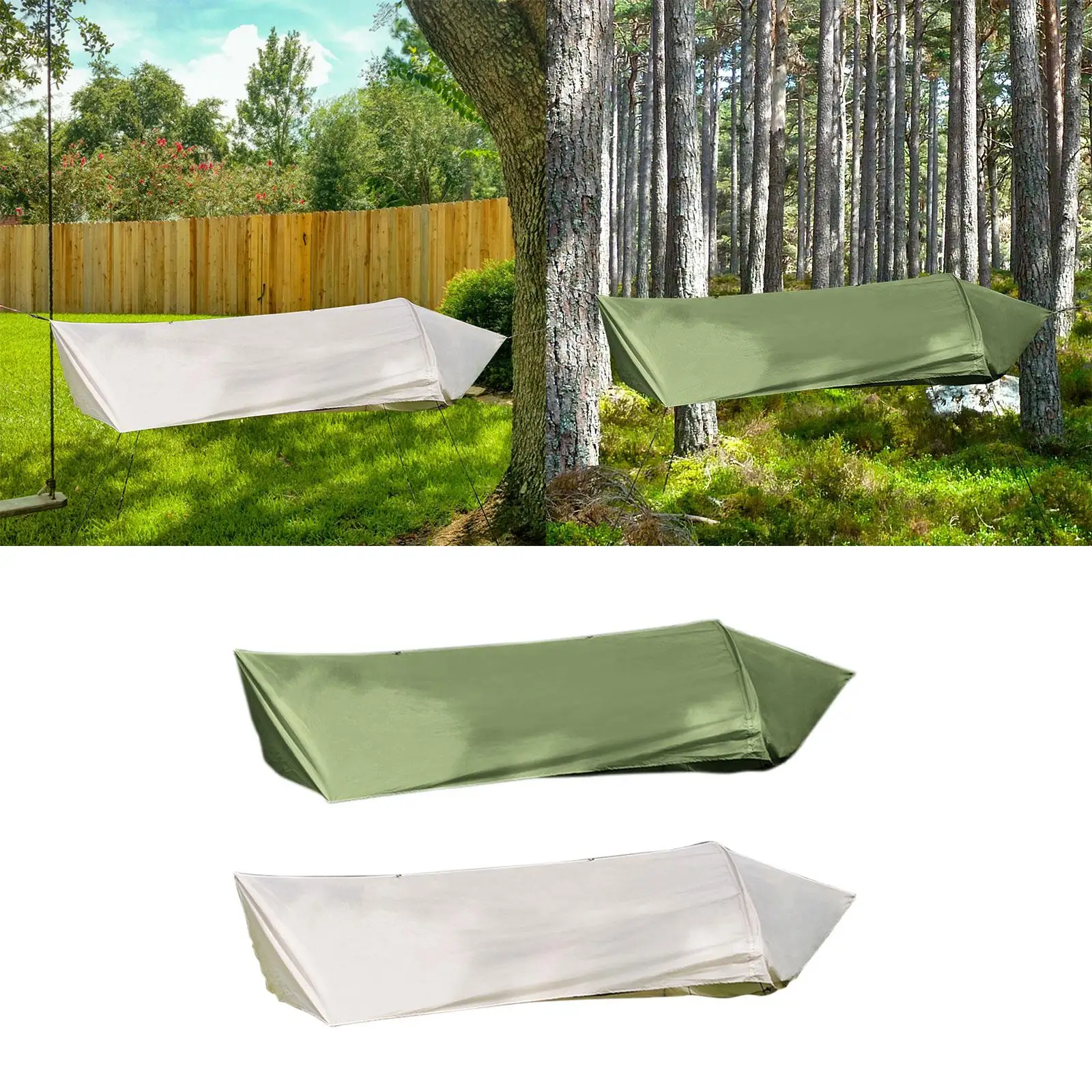 Portable Hammock Camping Hammock Fittings Lightweight Multipurpose Sleeping Bag Net Cover for Backyard Backpacking Hiking Beach