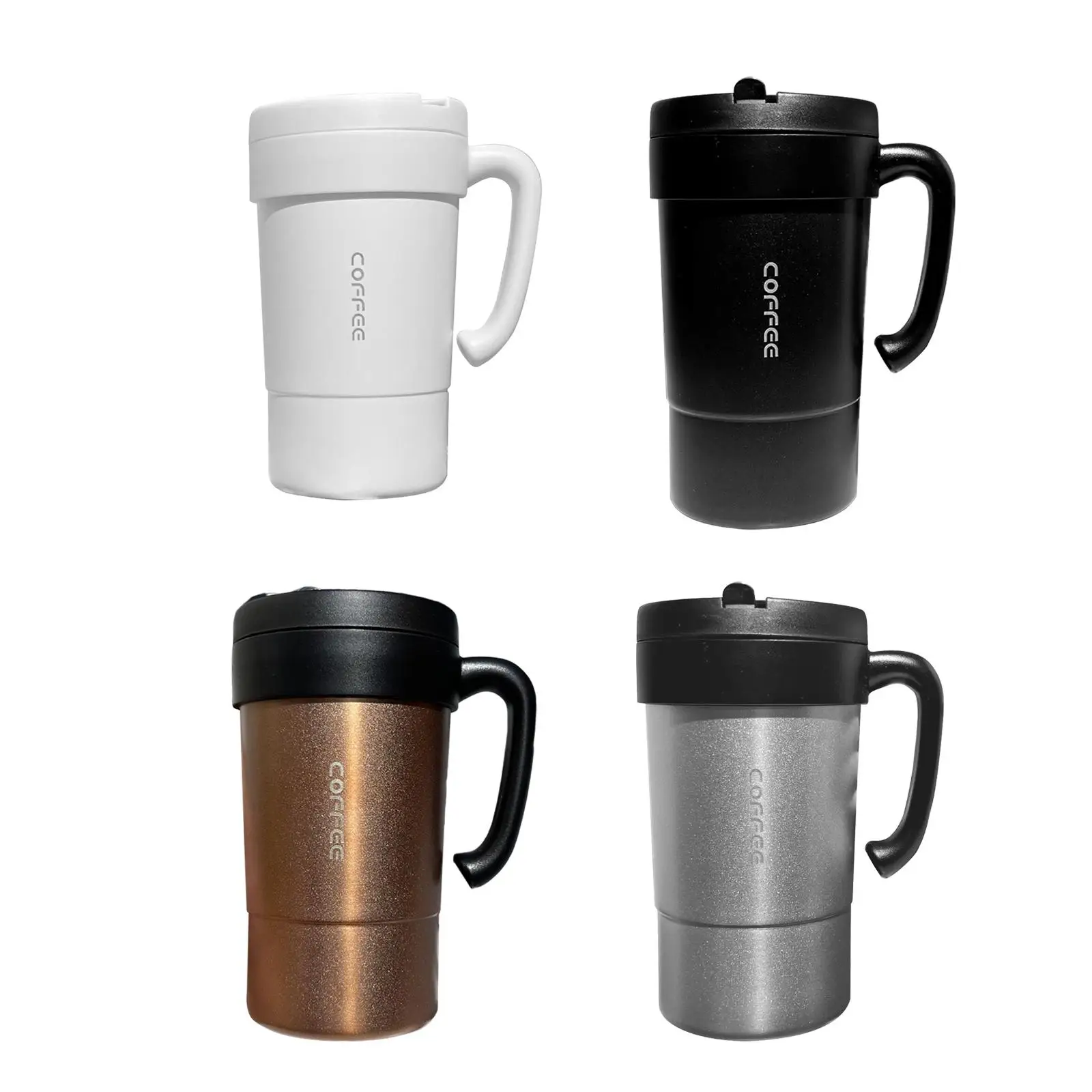 Insulated Thermal Mug Stainless Steel Multipurpose with Handle Practical Water Bottle Gifts Coffee Cups for Dorm Camping
