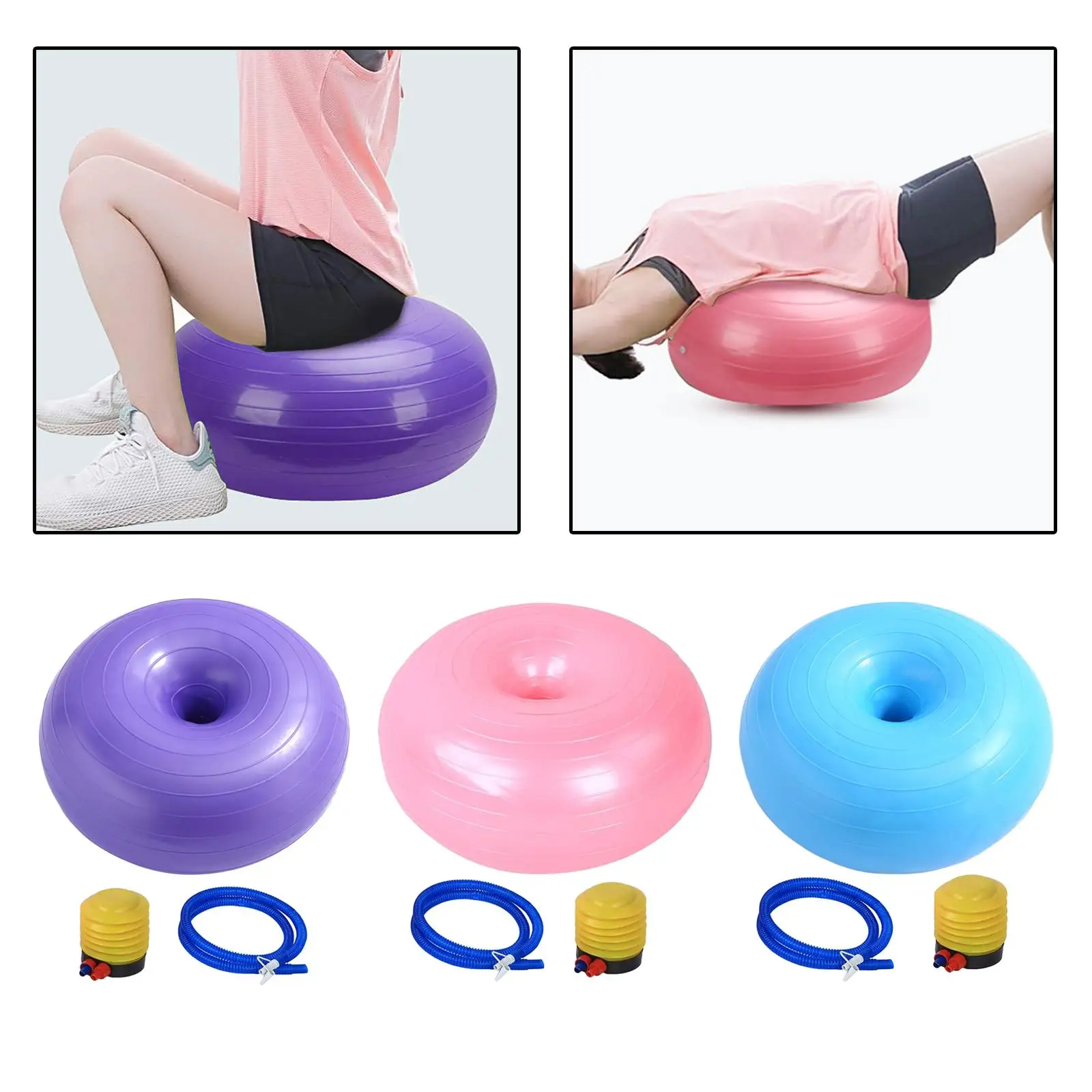 Exercise Ball - Extra Thick Yoga Ball with Quick Pump - Anti-Burst and Slip