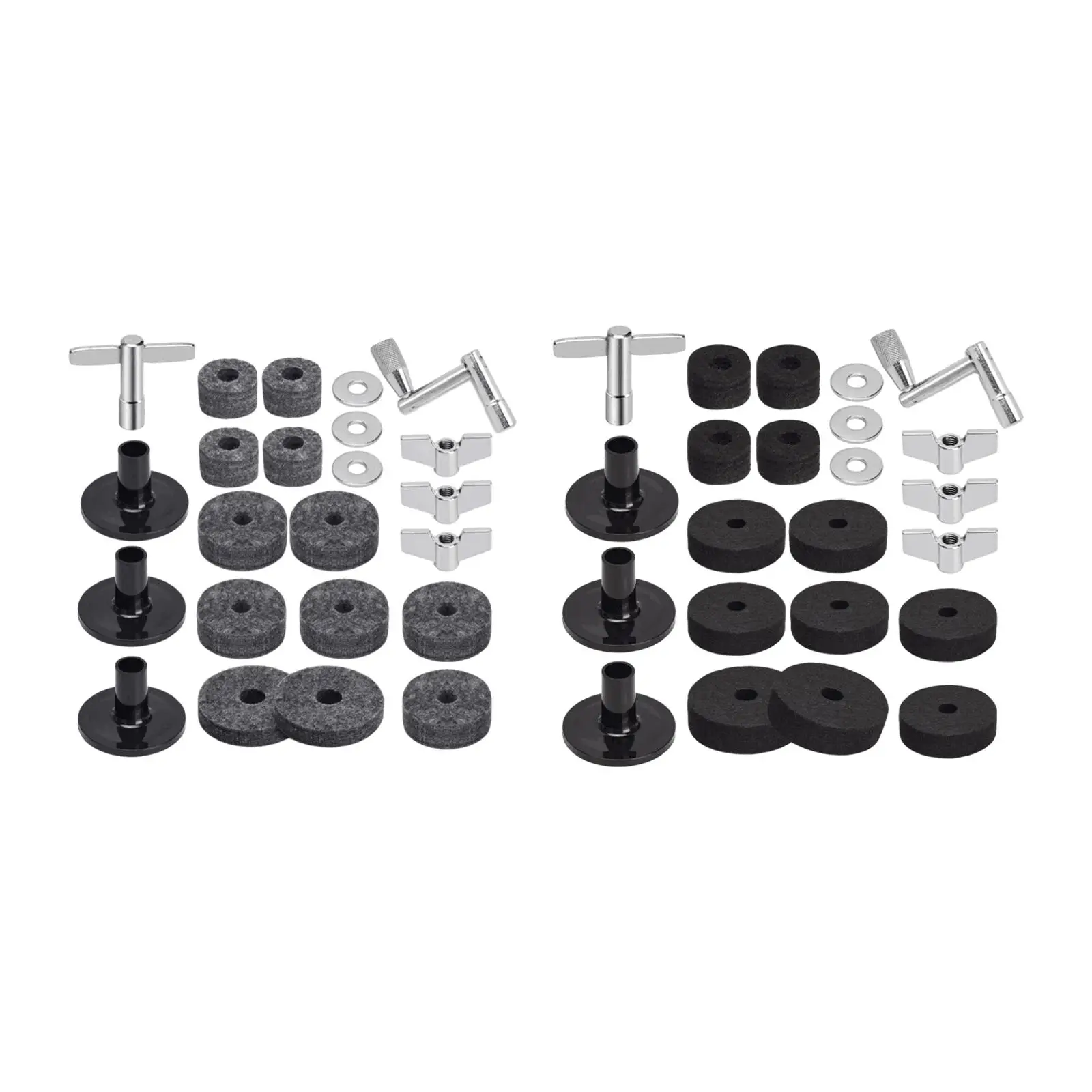 23 Pieces Cymbal Replacement Accessory for Drum Set Cymbal Sleeve and Felt