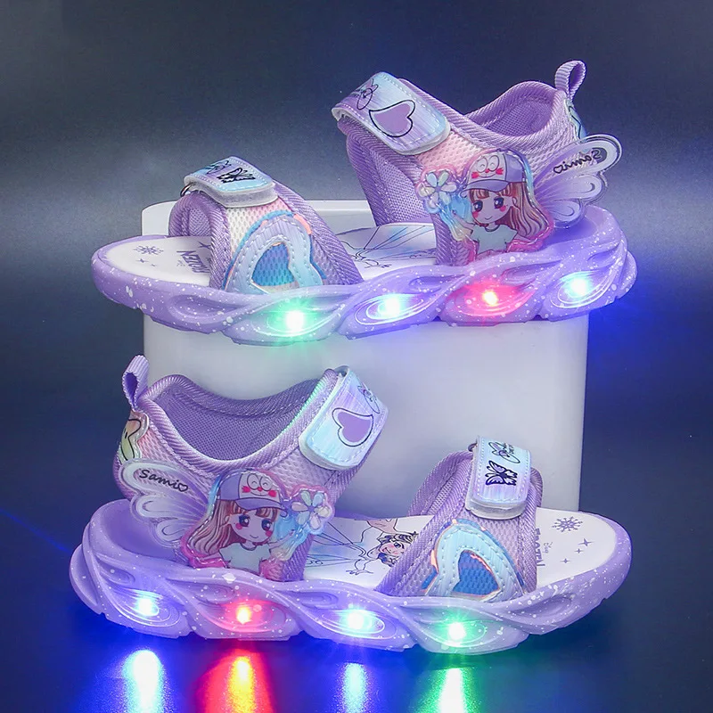 Disney Frozen Princess Elsa LED Light Up Toddler Girls Sandals