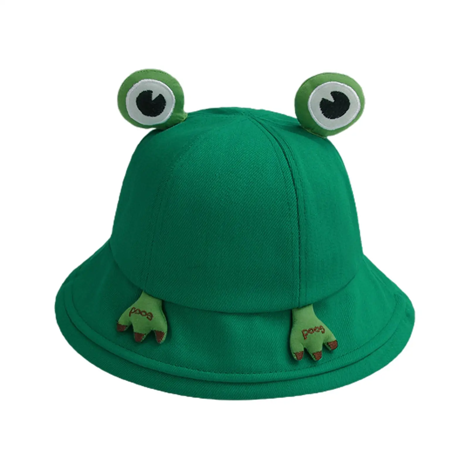 Frog Bucket Hat Party Hat Adjustable Photo Props Sun Protection Cotton Fisherman Caps for Dress up Outdoor Travel Spring Girls