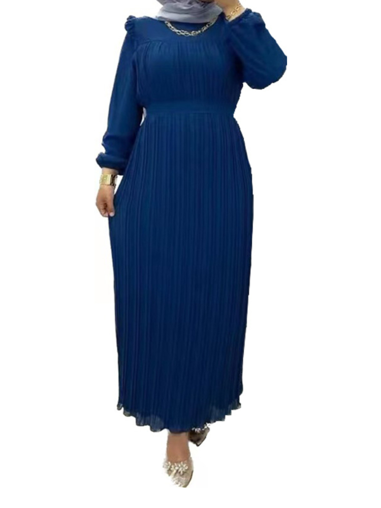 Eid 2023 Muslim Women Party Dress Abaya Dubai Women Kaftans Evening Pleated Dresses Morocco Islam Robe Femme Musulmane Vestidos