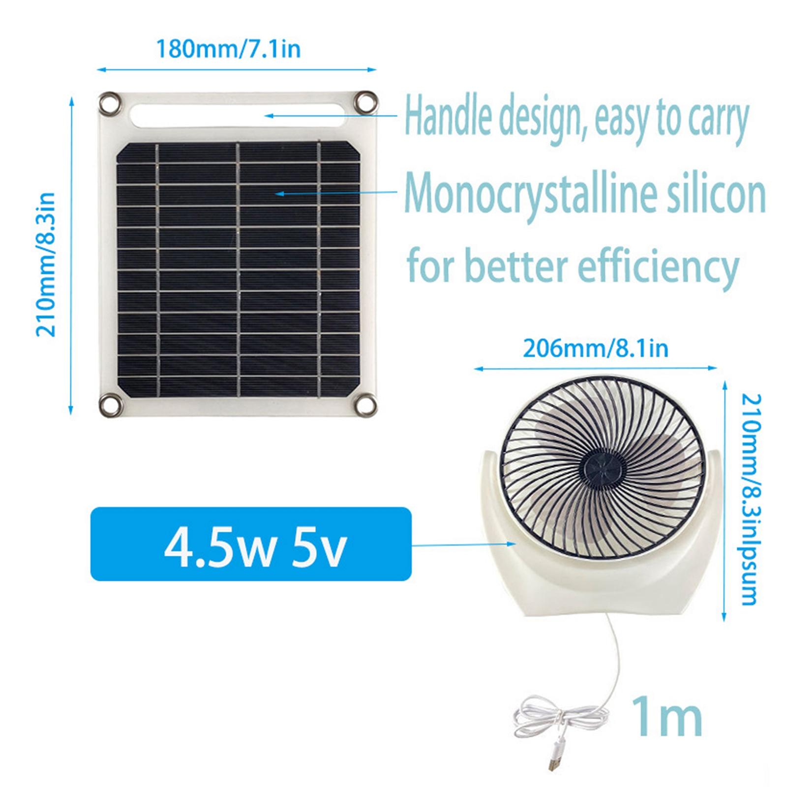 Вентилятор с солнечной батареей, портативный, с зарядкой USB, для дома,  путешествий, пикника, офиса | AliExpress