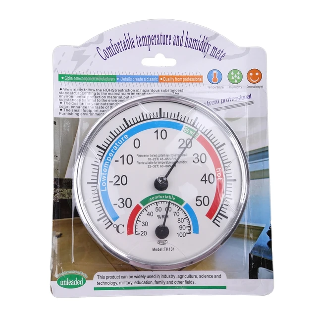Acheter Thermomètre analogique d'intérieur, hygromètre, température et  humidité, en plastique