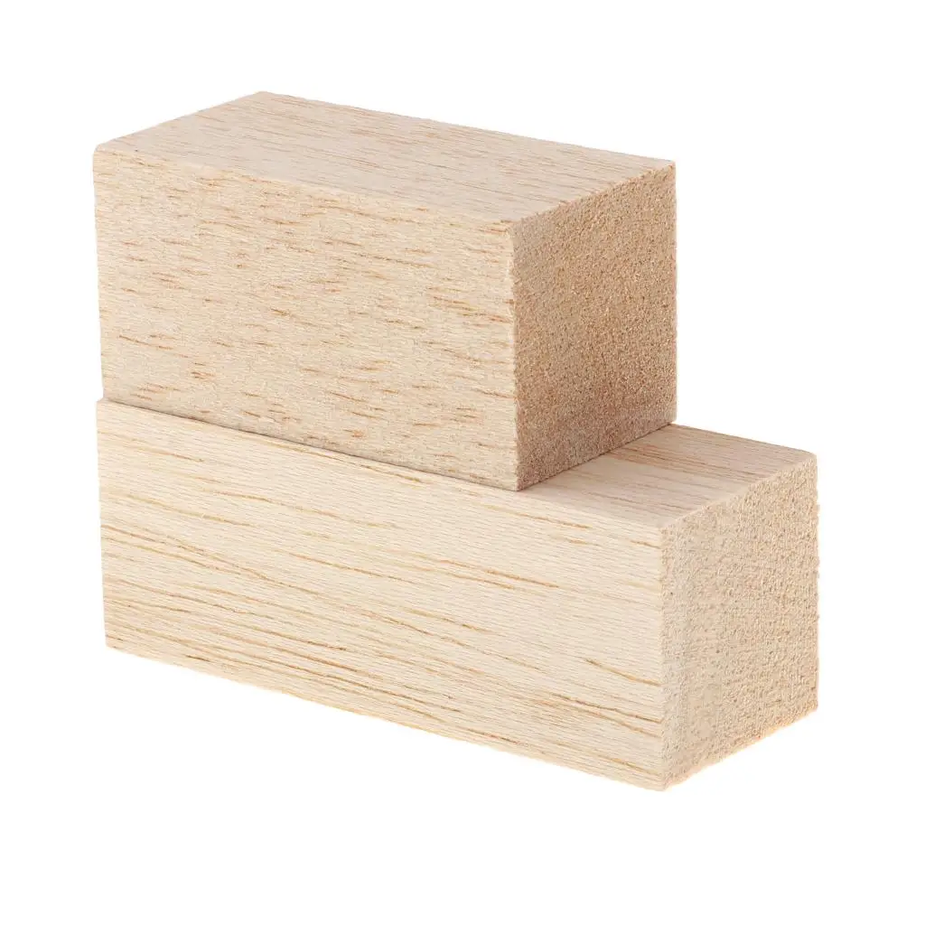 5 Pieces Carving Blocks Natural Color Wood Carving Kit Unfinished