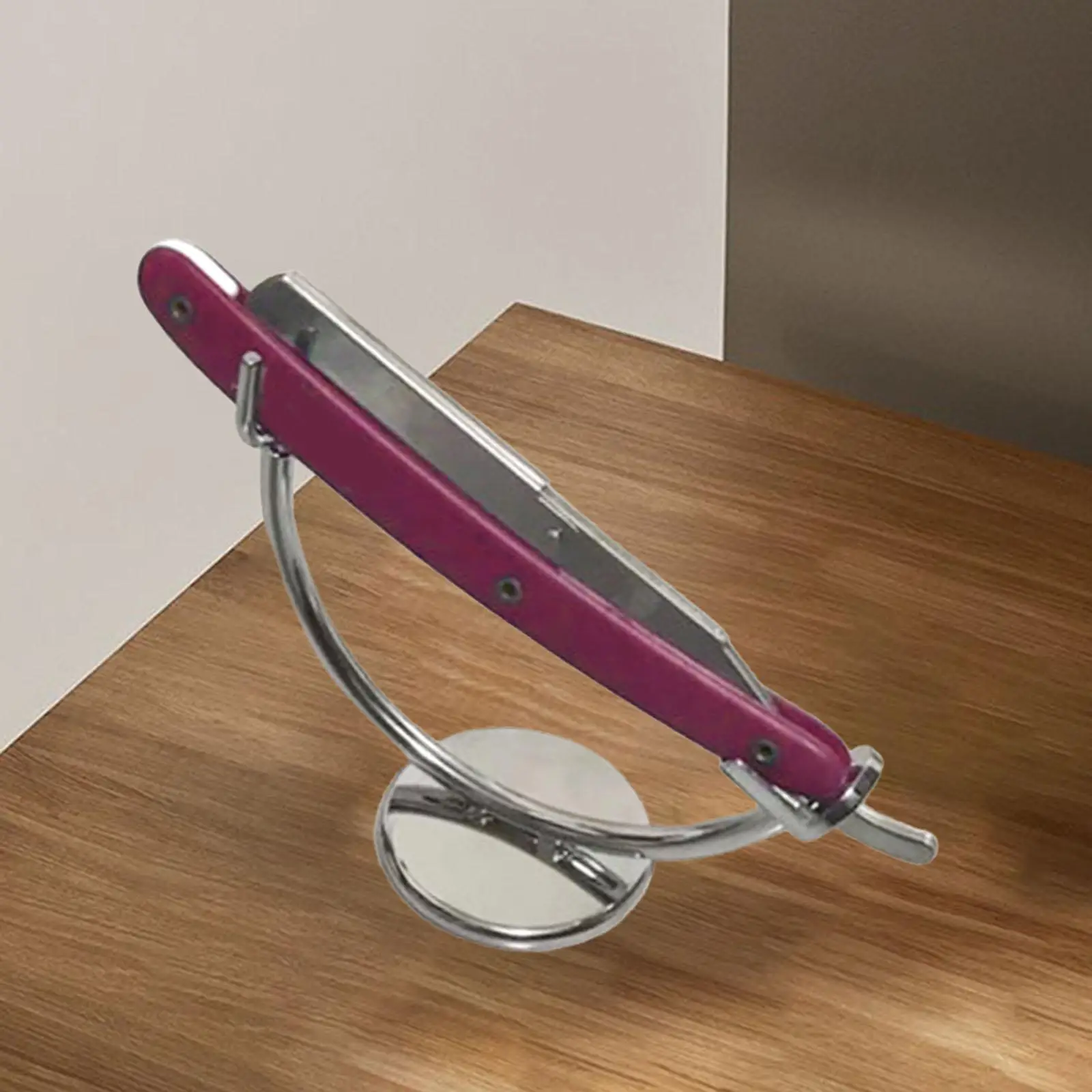 Straight Razor Stand Curved Stand Rack Shaving Stand Razor Holder Stable Bottom for Straight, and Cartridge Razors Accessory