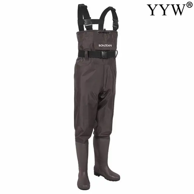 Thickening Half-body PVC Waders Pants Non-slip Boots Waterproof Fishing Man  Women Beach Camping Hunting Wading Fishing Jumpsuit - AliExpress