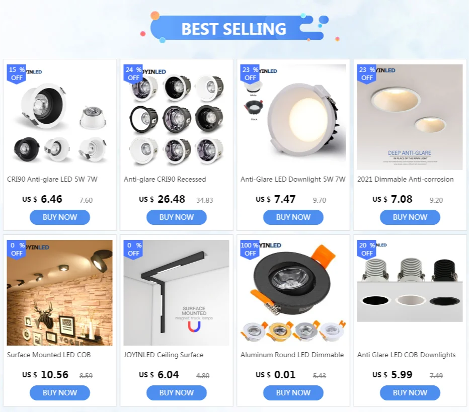 colored flood lights CRI90 Anti-glare LED 5W 7W 10W 12W Embedded Ceiling Downlight Round Spotlights Recessed Led Indoor Ceiling Light For Jewelry 50w led light