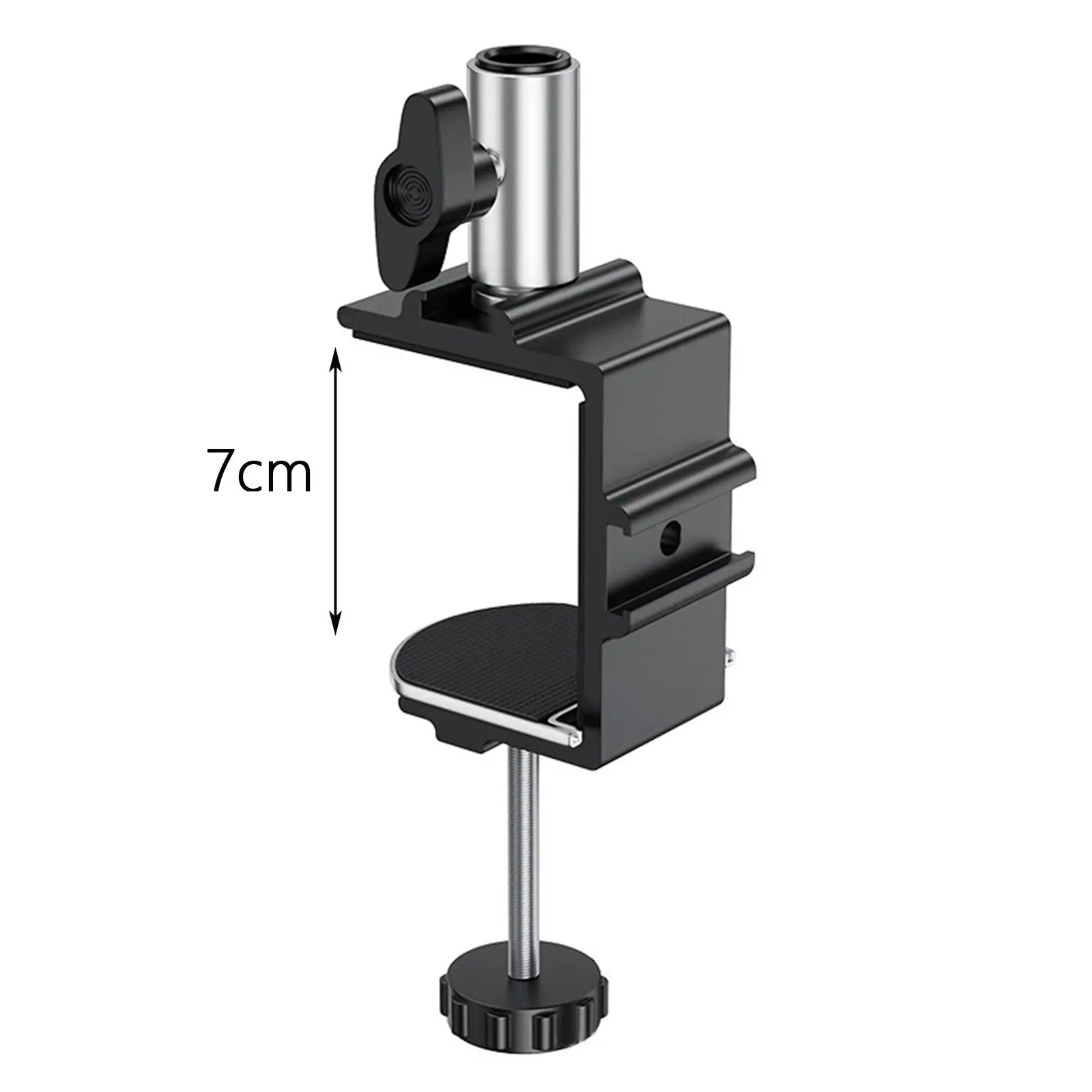 Table Mount Clamp Strong Metal Easy to Clip C Shape Arm Table Mounting Holder Stand for Recording Stand-Working Reading Speeches
