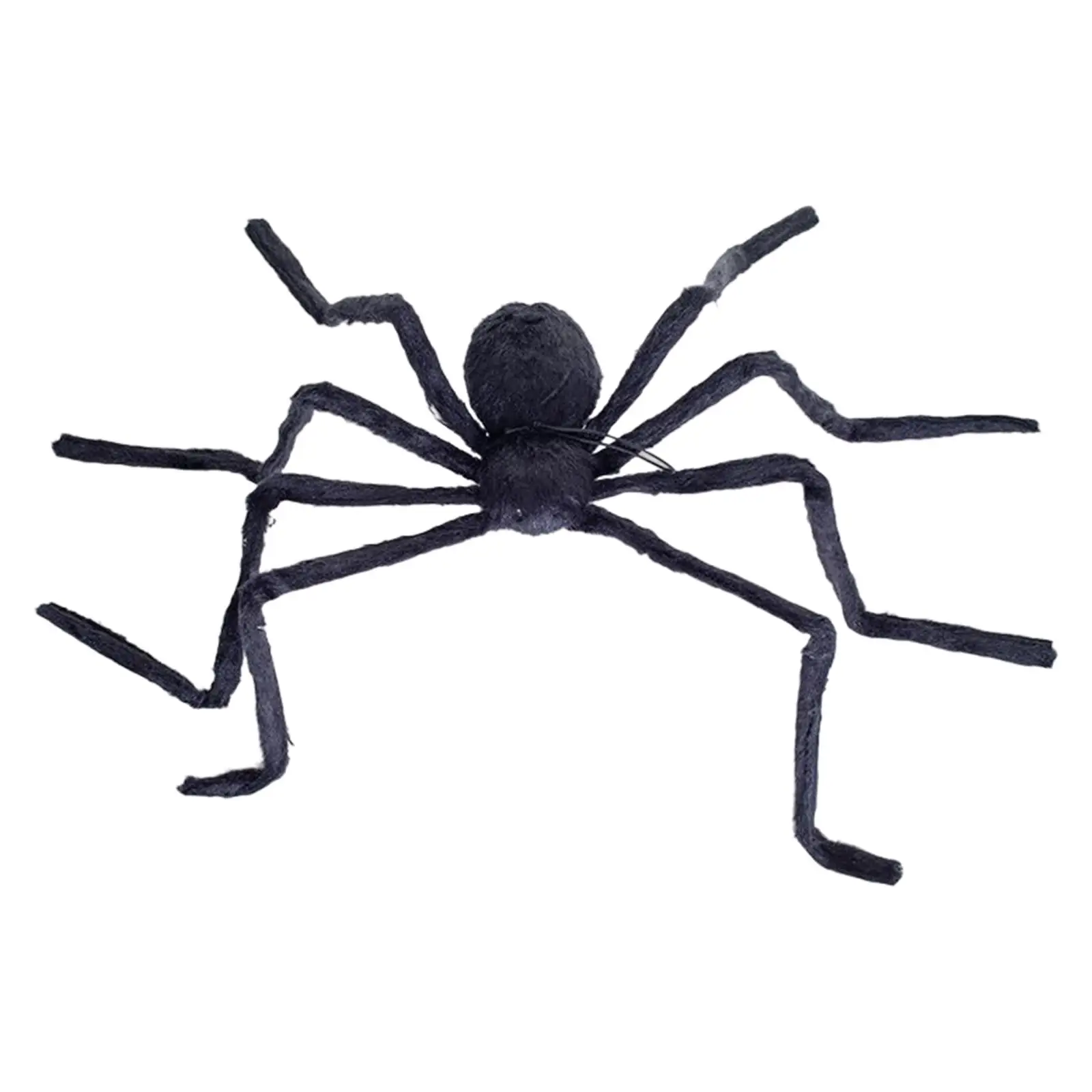 Halloween Hairy Spider Lights Eyes Ornament Large Spiders Scary Decor Plush Toys for Indoor Outdoor Party Living Room