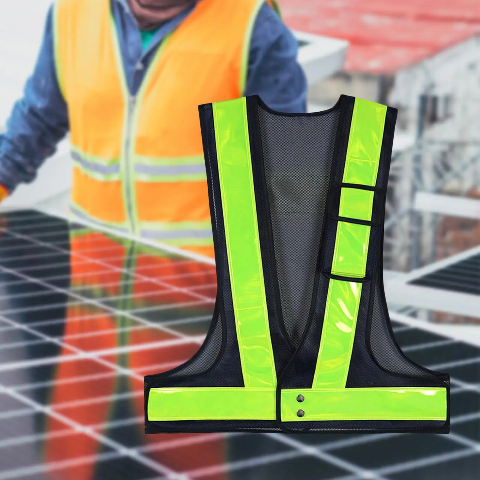 High Visible Reflective Safety Vest Breathable with Pocket Running Reflective Vest Gear for Walking Road Jogging Worker Cycling