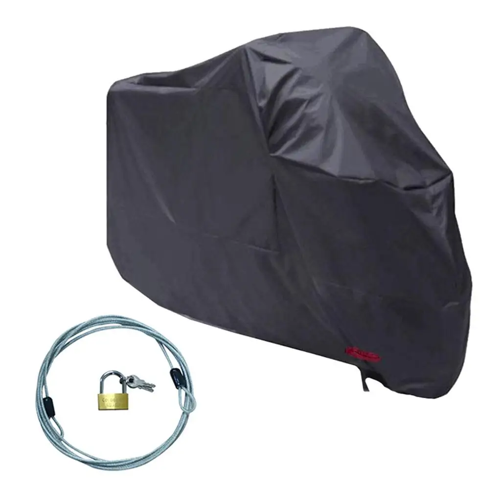 1 Set 2XL Waterproof Motorcycle Cover Scooter  Black W/ Cover