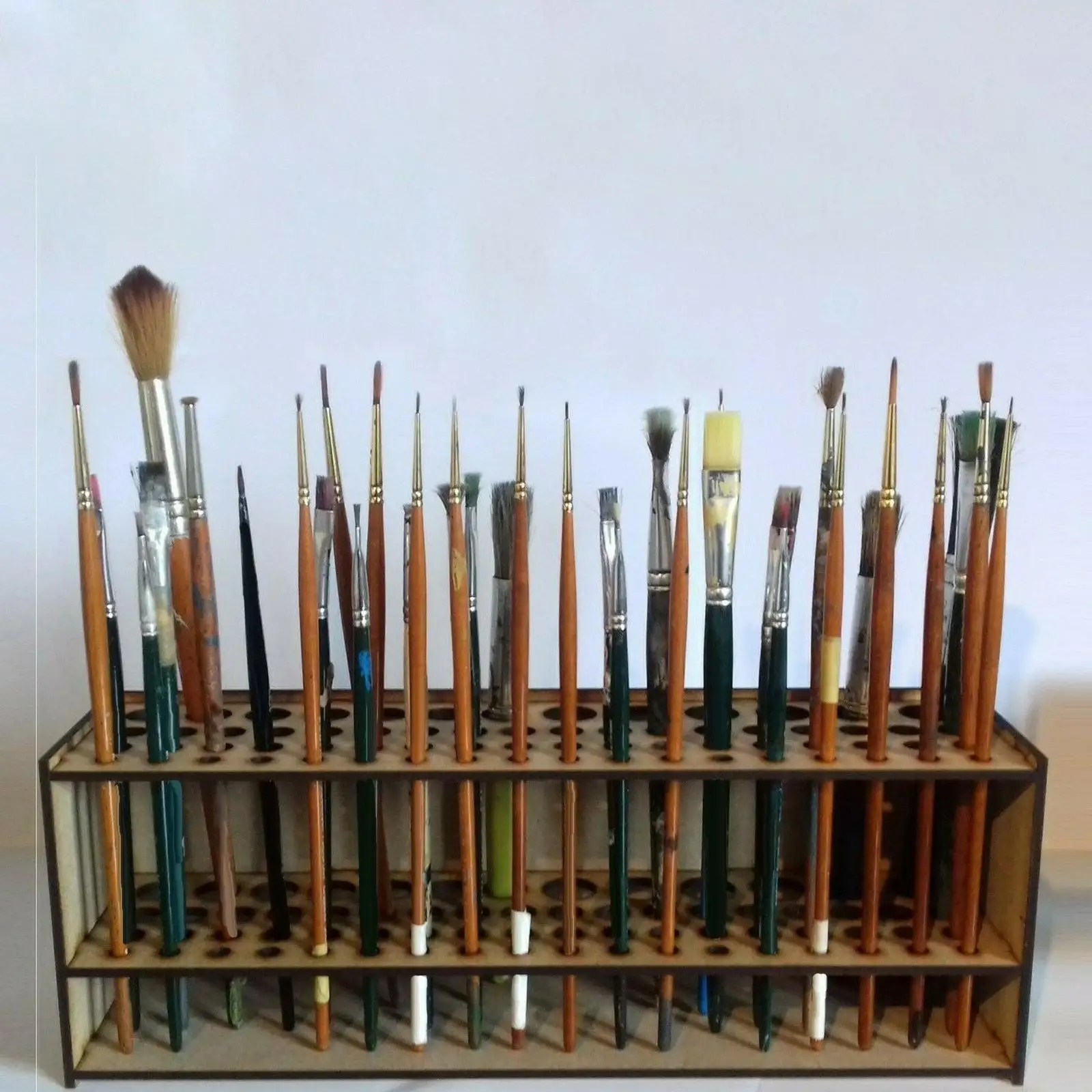 Miniature Stand Paint Brush Storage Rack Space Saving Paint Brush Rack Stand for Wall